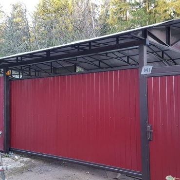 Alutech ворота откатные с калиткой 2500x1500
